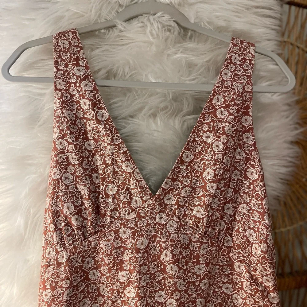 Rhythm Women’s Carmella Floral Print V-Neck Sleeveless Mini Dress A-Line Retro - Picture 6 of 14